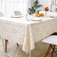 Khăn Trải Bàn Hình Chữ Nhật Bằng Nhựa PVC Chống Thấm Nước / Bỏng / Dầu Mỡ Tiện Dụng