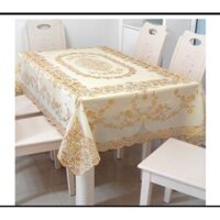 Khăn trải bàn hình chữ nhật 1m5 x228cm in họa tiết 3D sang trọng.