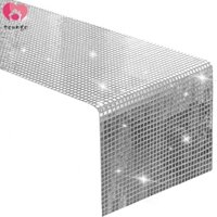 Khăn Trải Bàn Hình Chữ Nhật Lấp Lánh Ánh Bạc 71X13 inch Trang Trí Tiệc shopskc7096