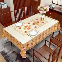 Khăn Trải Bàn Hoa Văn 3D Mẫu Nổi Sang Trọng Không Thấm Nước 150 x 150CM
