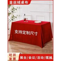 Khăn trải bàn hội nghị nhung hình chữ nhật Khăn trải bàn hình chữ nhật Khăn trải bàn triển lãm Khăn trải bàn vải nhung đỏ sự kiện đính hôn vải đỏ