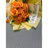 Khăn trải bàn kẻ ô đen trắng