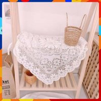 Khăn trải bàn, Khăn ren trắng trải bàn, picnic phong cách Hàn Quốc - Nhà Chi Decor