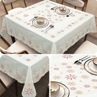 Khăn trải bàn lớn phòng khách kích thước 137x137cm cao cấp - Chất liệu PVC chống dầu chống nước - GIÁ SỈ RẺ Sang trọng