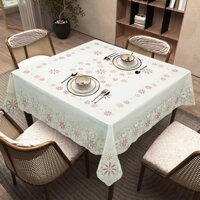 Khăn trải bàn lớn phòng khách kích thước 137x137cm cao cấp - Chất liệu PVC chống dầu chống nước - GIÁ SỈ RẺ Sang trọng