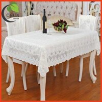 Khăn trải bàn, tab đầu giường ren dày dặn phong cách Vintage - 120x120 cm