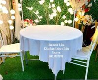 Khăn trải bàn tròn 1,2m tiệc cưới đẹp giá rẻ nhất - Mã: KBG-03