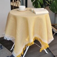 Khăn Trải Bàn Tròn Vải Cotton Dệt Chống Bụi Dùng Làm Đạo Cụ Chụp Ảnh