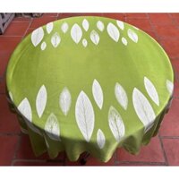 khăn trải bàn vải nhung bông 2 mặt hình lá