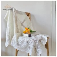 KHĂN TRẢI BÀN VẢI REN VINTAGE 90X160 cm
