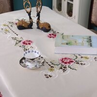 Khăn Trải Bàn Vải Thêu 60*1m2