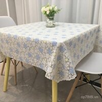 Khăn trải bàn vuông chống nước, chống dầu, chịu nhiệt, có thể giặt, bằng nhựa PVC, khăn trải bàn hình chữ nhật, khăn trải bàn mạt chược, khăn trải bàn cà phê