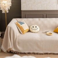 Khăn trải ghế sofa bằng vải cotton chống bụi bẩn/mềm dịu phong cách hiện đại thích hợp sử dụng bốn mùa sang trọng