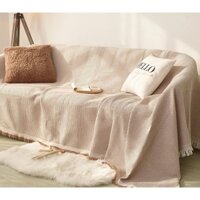 Khăn trải ghế sofa bằng vải cotton chống bụi bẩn/mềm dịu phong cách hiện đại thích hợp sử dụng bốn mùa sang trọng