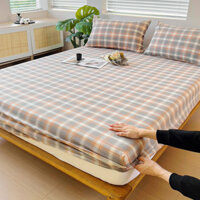 Khăn trải giường 100% cotton cổ điển 100%, thoáng khí, thoáng khí, không dễ vón, Bộ Chăn Ga Gối Đệm cỡ King đơn/siêu đơn/Queen/king/Super