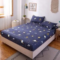 Khăn trải giường bằng vải Cotton đã giặt Tấm trải giường một mảnh Vỏ bảo vệ nệm Tấm trải giường Simmons Vỏ chống bụi Bộ ba mảnh trọn gói