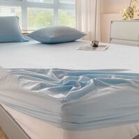 Khăn trải giường bằng vải Cotton đã giặt Khăn trải giường một mảnh Giường đôi khỏa thân Simmons Lớp A Vỏ bảo vệ Mẹ Bé Nệm mỏng
