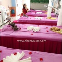 Khăn Trải giường Spa 90x190 cm Muses - MÀU HỒNG