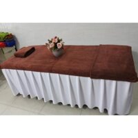 Khăn Trải Giường Spa Microfiber cao cấp Màu Nâu socola 90*190cm