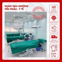 ￼Khăn trải giường tiêm, ga giường tiểu phẫu, ga phẫu thuật y tế - spa chất vải kaki, dày dặn KT 1,5m x 2m