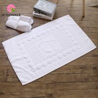 Khăn Trải Sàn SUTONGXUE, Thảm Tắm Cotton 50 * 80cm, Khăn Tắm Trắng 3D Mềm Chân Khăn Khách Sạn