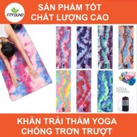 Khăn Trải Thảm Tập Yoga cotton phủ hạt Silicon chống trượt chống xô