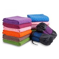 Khăn trải thảm tập Yoga dệt sợi cao cấp,mềm mại có phủ cao su chống trơn,an toàn khi sử dụng