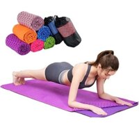 KHĂN TRẢI THẢM YOGA HẠT CAO SU NON Siêu bền (tặng túi đựng)