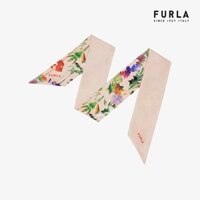 Khăn Trang Trí Cột Túi FURLA Metropolis Mini Bandeau 6X100 Seta Twill St Flowering