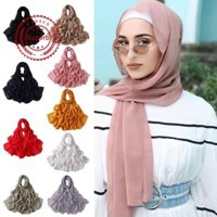 Khăn trùm đầu Hồi giáo mềm mại tức thì Hijab Jersey Khăn Femme Hijabs Hồi giáo Musulman K8r3