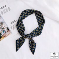 Khăn Turban Dài Kẻ Ô Vàng Nền Màu Xanh Lá Đậm - Mã TD115