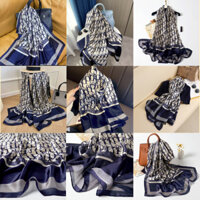 Khăn Turban Nữ, Khăn Choàng Cổ Họa Tiết Dro Sang Trọng Màu Xanh Phối Đồ Đi Biển, Hay Giữ Ấm Đều Xinh - HOTIVN - Mã KS040