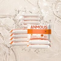 Khăn ướt Anmous Cúc Vạn Thọ chống hăm, giảm viêm, dịu da – Vệ sinh hàng ngày, da nhạy cảm (10 tờ)