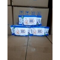 khăn ướt Baby Wipes 80g Không mùi thùng 50 gói