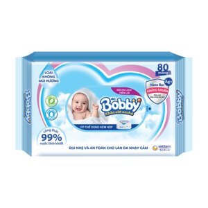 Khăn ướt Bobby 80 tờ