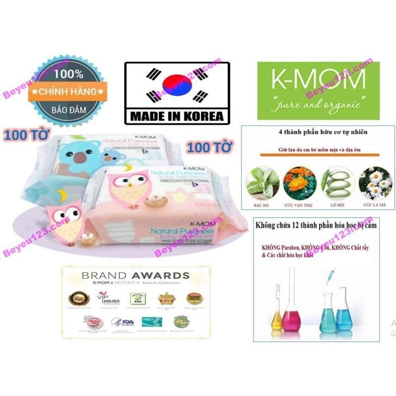 Khăn ướt cao cấp K-Mom Hàn Quốc (100c) - KM13110