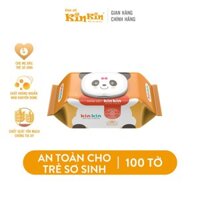 Khăn ướt cho bé chăm sóc da Kin Kin có nắp 100 tờ/gói