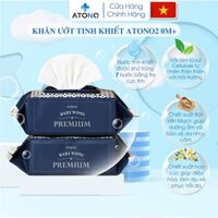 Khăn Ướt Cho Trẻ Sơ Sinh ATONO2, Tinh Khiết, Mềm Mại, Không Độc Hại, Không Chất Bảo Quản