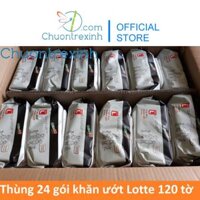 Khăn ướt Choice L Lotte Mart 120 tờ giá sỉ 1 thùng (24 gói) hương Lô hội / Trà xanh