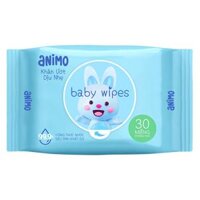 Khăn Ướt Dịu Nhẹ Animo không mùi (30 tờ)