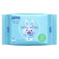 Khăn Ướt Dịu Nhẹ Animo không mùi (30 tờ)
