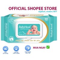 Khăn ướt em bé BabyHood không mùi (COMBO 6 GÓI)- 80 miếng/1 gói.