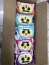 khăn ướt gấu mắt đen 600gr khổ to thùng 10 gói