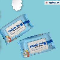 Khăn ướt Khánh An BABY WIPES mềm mại thơm mát cho da nhạy cảm trả lại làn da tươi mát đầy sức sống cho bé và cả nhà - Túi 100gram 55 cái