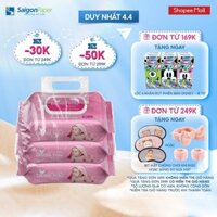 Khăn ướt không mùi Bless You Love - 100 tờ (Lốc 3 gói)