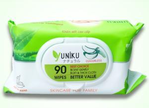 Khăn ướt không mùi Yuniku (90 tờ/gói)