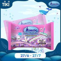 Khăn ướt lau sàn kháng khuẩn tiện dụng IHomeDa - Hương Lavender  10 miếng  - iHomeda anti-bacteria floor and kitchen wet wipes  10 sheets per package