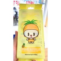 Khăn ướt mini Pineapple bỏ túi, khăn giấy ướt không mùi nhỏ gọn tiện lợi an toàn cho bé Minho
