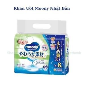 Khăn ướt Moony Nhật 80 tờ