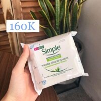 KHĂN ƯỚT TẨY TRANG MICELLAR đình đám của SIMPLE 🌱🌱 (25 tờ)   💚 Những khi mà bản tính “mèo lười” trỗi dậy